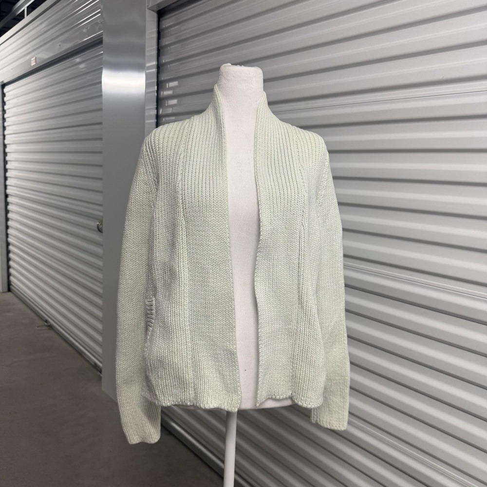 Reiss Sweater Womens Small Cardigan Open Front Pocket Knit Heavyweight Pullover